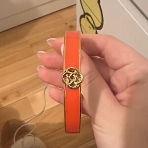 stella and dot golden and orange bangle